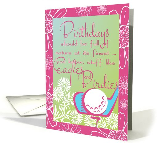Teen Girl Golfer Birthday card (1045989)