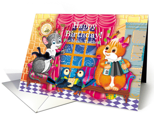 Happy Birthday! For Music Teacher! card (1161710)
