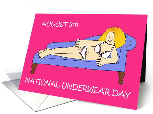 August 5th National Underwear Day Cartoon Sexy Lady (1417388)