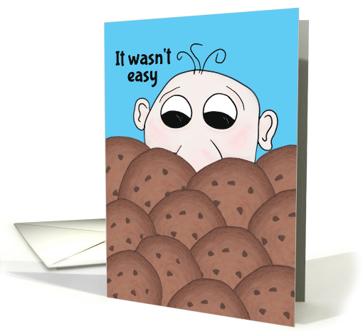 Triple Chocolate Chip Cookie Lover Funny Birthday card (1613426)