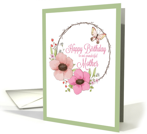 Happy Birthday to our Wonderful Mother, Pink Flowers with... (1626356)