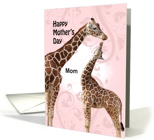 Mother Giraffe and Baby - Happy Mother's Day Mom card (1033931)