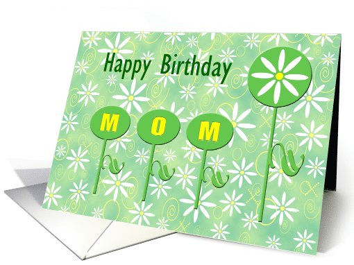 Happy Birthday Mom Pop Art Daisy card (1084768)