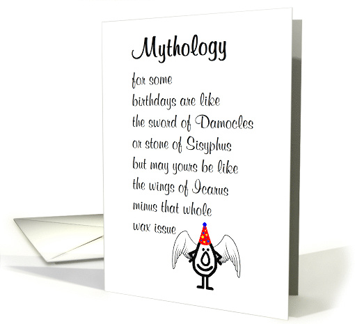 Mythology A Funny Happy Birthday Poem card (1645852)