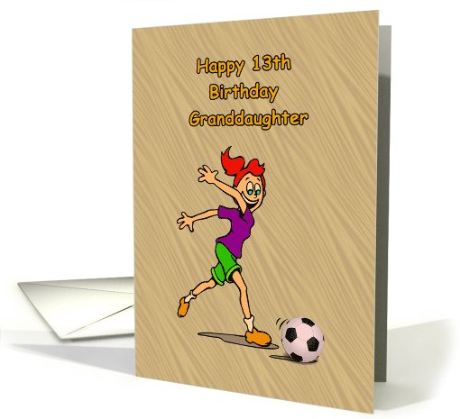 Happy 13th Birthday Granddaughter sports card (1077212)