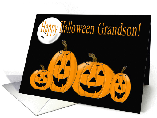 Halloween for Grandson - Jack-O-Lanterns card (1064437)