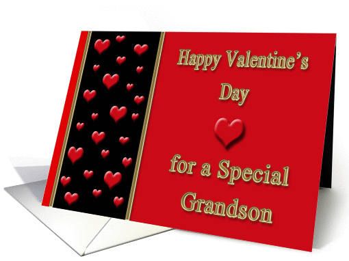 Valentine for Grandson - Hearts card (1220622)