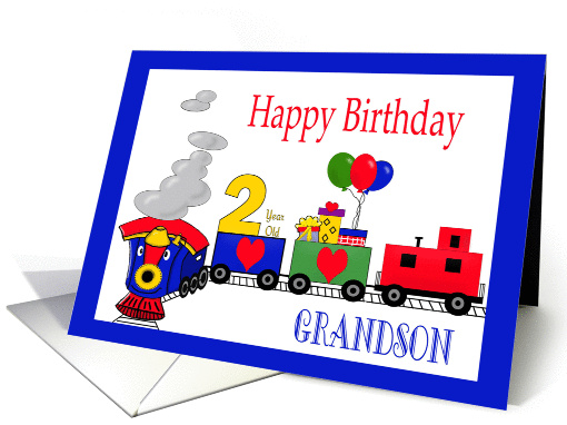 2 Year Old Birthday For Grandson -Train, Number,... (1349132)