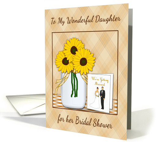 Country Bridal Shower for Daughter - Sunflowers in jar,... (1392726)