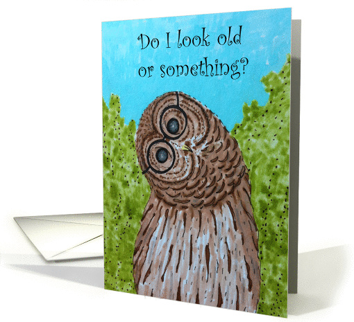 Funny and whimsical owl birthday card (1136138)
