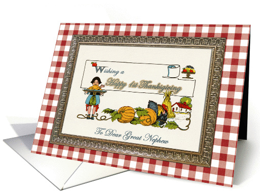 Happy 1st Thanksgiving to Great Nephew card (1176054)