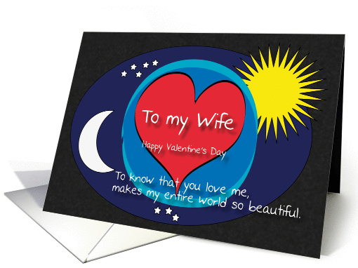Wife Night Day World Beautiful Valentine card (1179458)