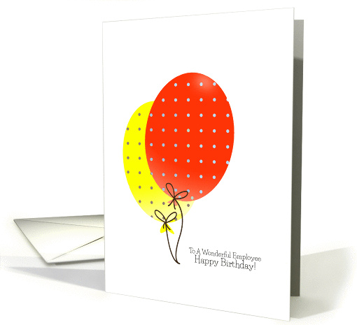 Employee Birthday Cards, Big Colorful Balloons card (1245416)