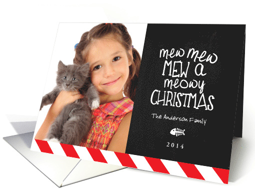 Mewy Christmas Holiday Photo card (1201528)