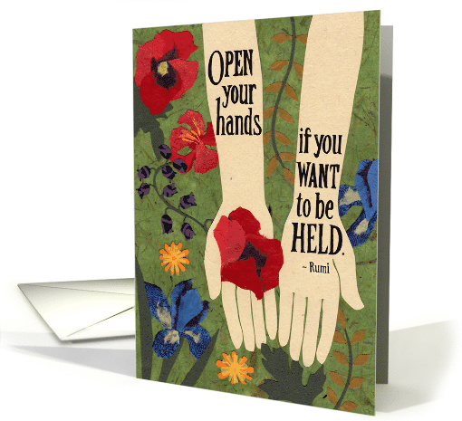 Open Your Hands (Rumi) Encouragement card (1349062)
