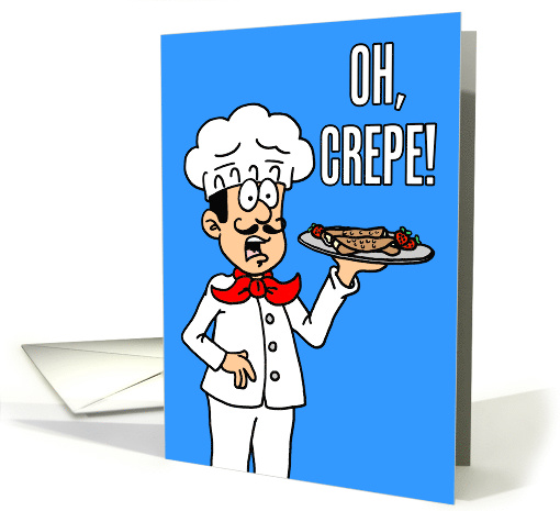 Oh Crepe Funny Pastry Pun 70th Birthday card (1596458)