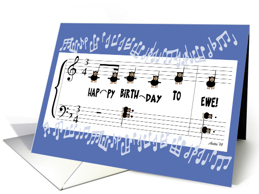 Sheep Music - Birthday Anyone card (1262686)
