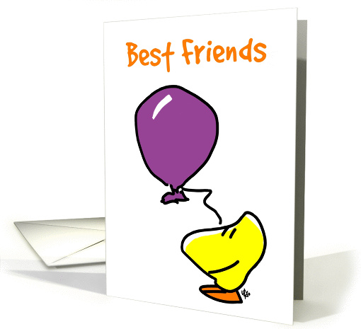 Happy Birthday best friends fun card (1281702)