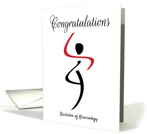 Congratulations for Bachelor of Kinesiology with Figure card (1397814)