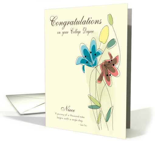 Congratulations for Graduating College for Niece card (1398024)
