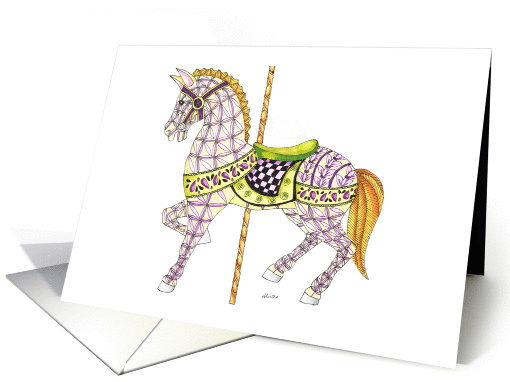 Carousel horse Birthday card (1403388)