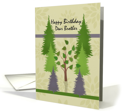 Happy Birthday Dear Brother with lone deciduous tree... (1477424)