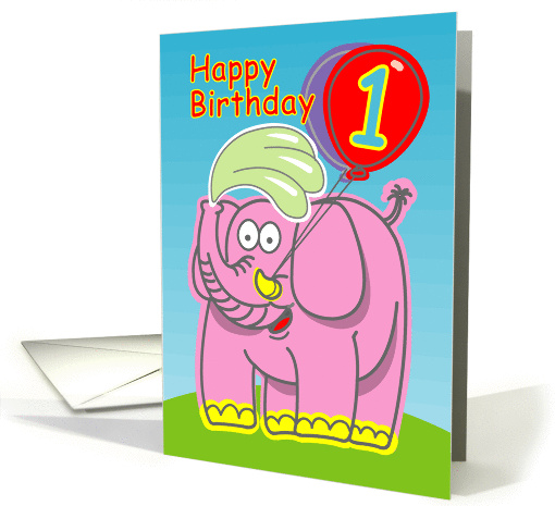 Happy Birthday One Year Old card (1317752)