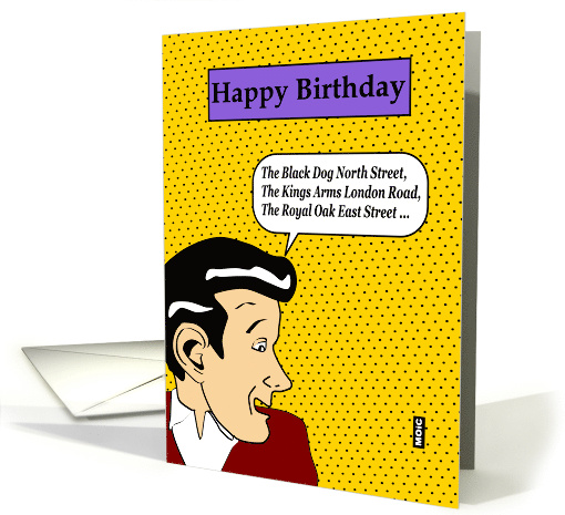 Retro pop art birthday card for the drinker card (1351748)