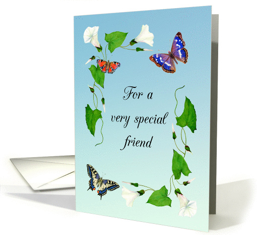 For a Very Special Friend, Happy Birthday with Butterflies card
