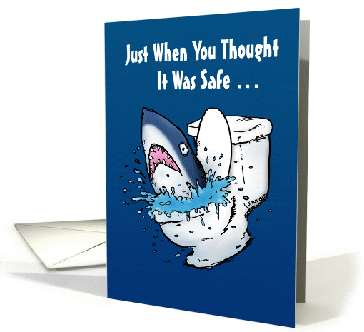 Toilet Shark Birthday card (1377252)