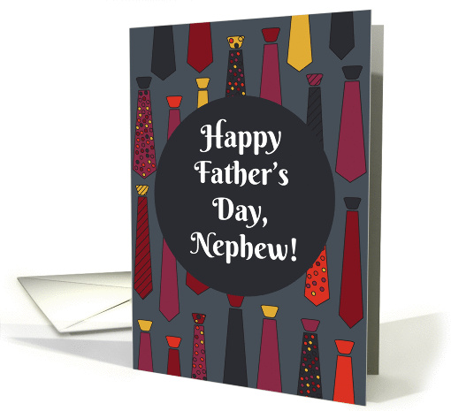 Happy Father's Day, Nephew! card with funny ties card (1427564)