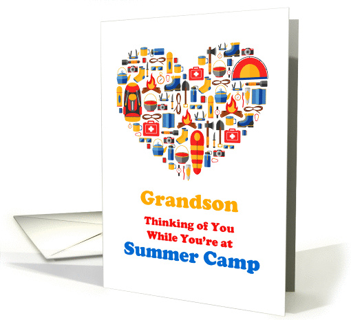 Thinking of Grandson card with heart for Summer Camp card (1432216)