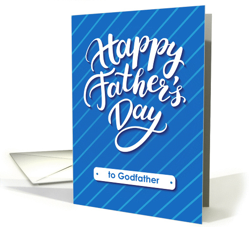 Happy Father's Day blue card for godfather card (1433834)