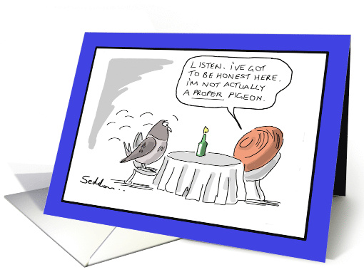 Clay Pigeon Funny Birthday Cartoon card (1594370)