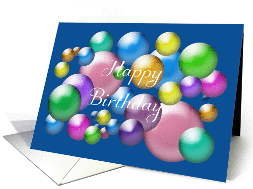Happy Birthday - Multi colored balloons card (1397150)
