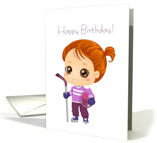 Happy Birthday Female Ice Hockey Player card (1513358)