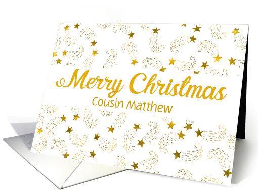 Custom Merry Christmas Shooting Stars For Cousin card (1445082)