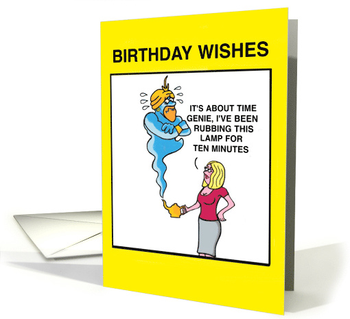 Birthday Wishes with the Genie of the lamp card (1433622)