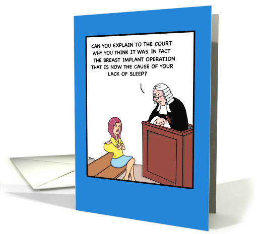 Keeping Abreast of the Court Case Birthday Humour card (1485868)