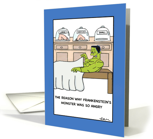 A Monster Birthday Frankenstein Penis Size Humour card (1532968)