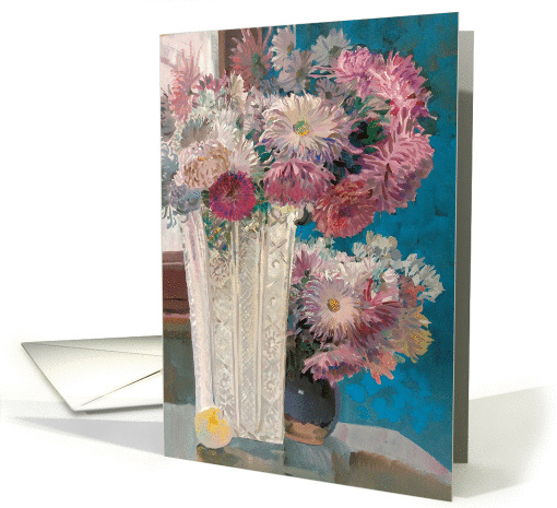 Pink and White Chrysanthemum Flowers for Birthday card (1462840)