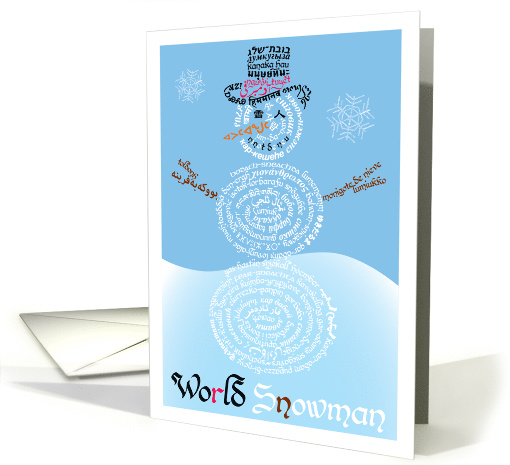 World Snowman Winter Birthday Card Multi Languages card (1560400)