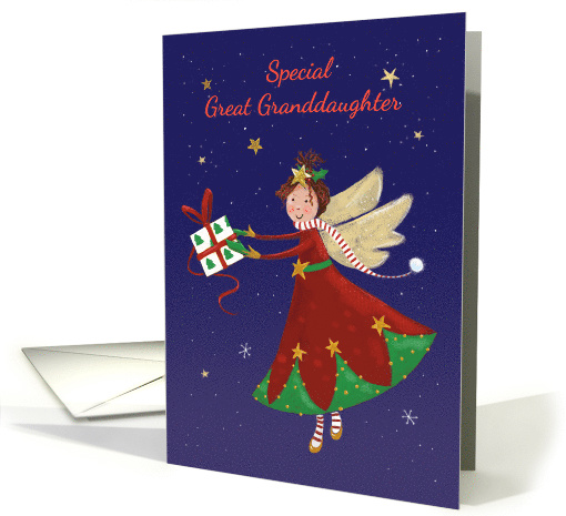 Great Granddaughter Christmas Holiday Fairy Angel card (1592854)