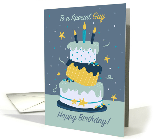 Special Guy Happy Birthday Quirky Fun Modern Cake card (1679602)
