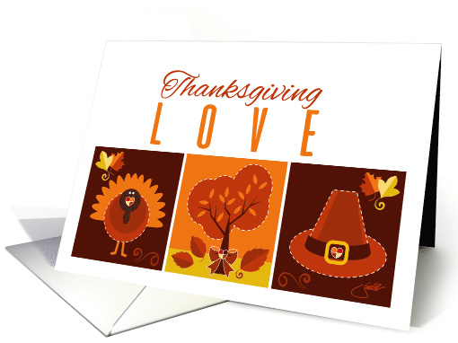 Thanksgiving Love Adorable Autumn Theme card (1800706)