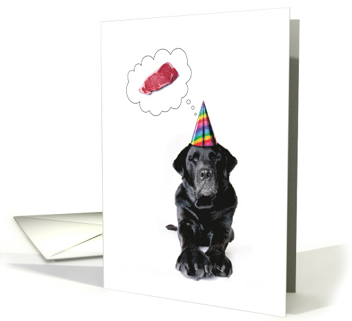 Birthday Funny Wishing Labrador Retriever Dog card (1826888)