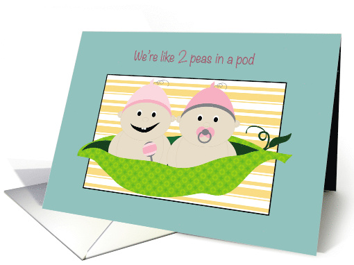 Birthday to Frister with Two Baby Peas in a Pod card (1681530)