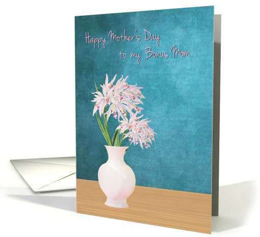 Mother's Day to Bonus Mom with Pink Orchids card (1683518)