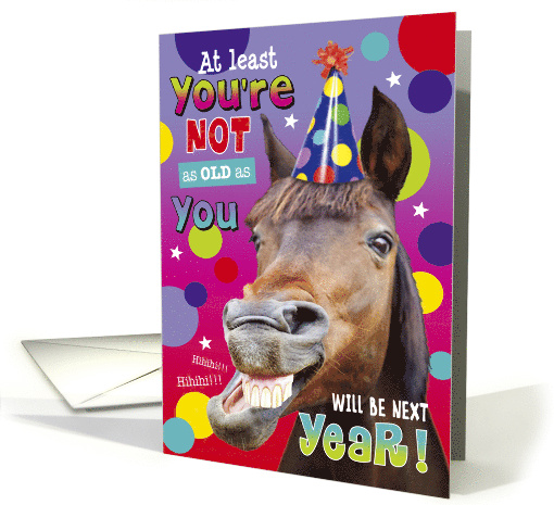 Birthday humour with a Laughing Horse and Colours card (1781710)